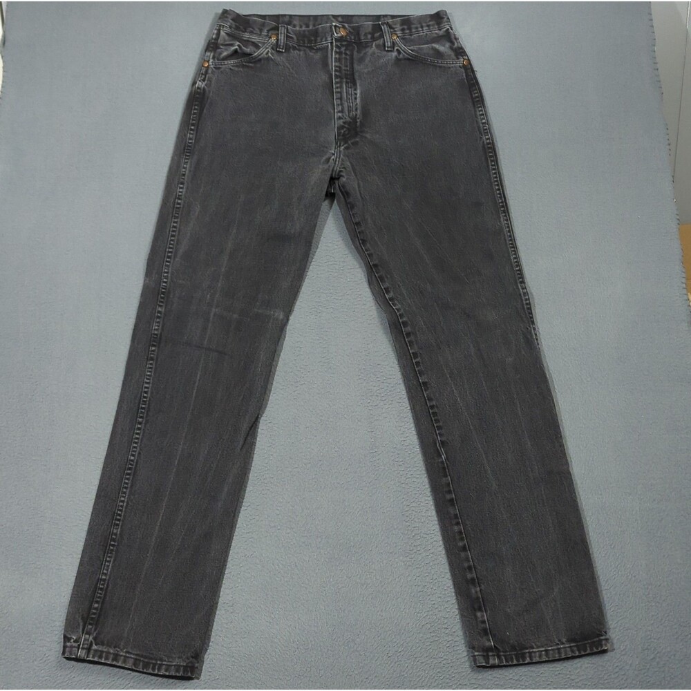 Wrangler Jeans Men's 36x36 Fits 34x34 Black 13MWZ Cowboy Cut Rodeo Western Denim